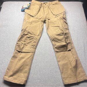 New Blaklader Heavy Duty Cargo Work Pants Khaki Tan 100% Cotton Men’s 34x34